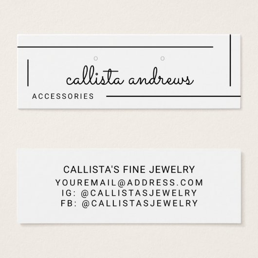 Einfache Anzeige von weißen, schwarzen Schreib-Sch (Vorne & Hinten)