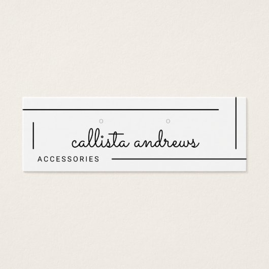 Einfache Anzeige von weißen, schwarzen Schreib-Sch (Vorderseite)