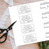 Einfache Apotheke-Seife-Bar Bauchband-Wrap-Label