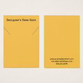 Einfache Apricot Yellow-Netzklace-Display-Karte (Vorne & Hinten)