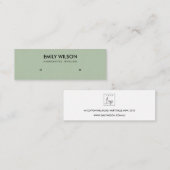 EINFACHE AQUA GRÜNE KRAFT STUDIEREN ANGEBOT LOGO MINI VISITENKARTE (Vorne/Hinten)