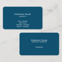 Einfache Aquamarin Blue Business Card Visitenkarte