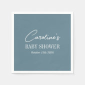 Einfache Aquamarin Blue Minimalistisch Custom Baby Serviette (Vorderseite)