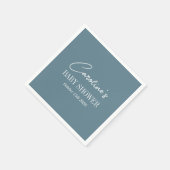 Einfache Aquamarin Blue Minimalistisch Custom Baby Serviette (Ecke)