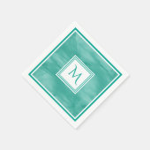 Einfache Aquamarin grüne, subtile Marmorverkleidun Serviette (Ecke)