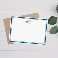 Einfache Aquamarine blaue Minimalistische Monogram