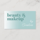 Einfache Aquamarine blaugrüne Kalligraphie Visitenkarte (Vorderseite)