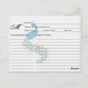 Einfache Aquamarine Blue Peacock Rebsorten Postkarte