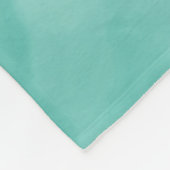 Einfache Aquamarine grüne Marmor Moderne Monogramm Fleecedecke (Ecke)