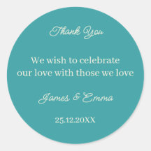 Einfache Aquamarine Hochzeit