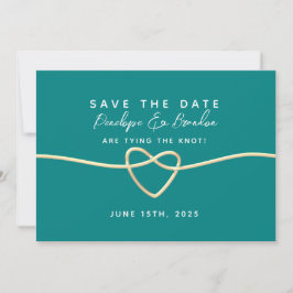 Einfache Aquamarine Hochzeit Save The Date