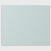 Einfache aquamarine Karo niedlich Gingham kariert Geschenkpapier (Flach)