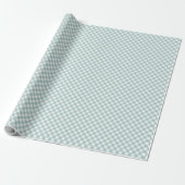 Einfache aquamarine Karo niedlich Gingham kariert Geschenkpapier (Ungerollt)
