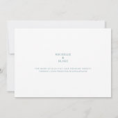 Einfache Aquamarine Monogramm Hochzeit speichern S Save The Date (Rückseite)