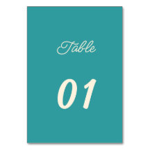 Einfache Aquamarine Personalisierte Hochzeit