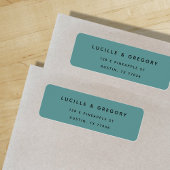 Einfache Aquamarine Rücksendeadresse