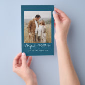 Einfache Aquamarine Save the Date Einladung Flyer (Handgriff)