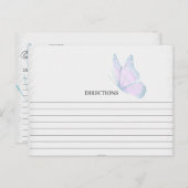 Einfache Aquamarine und mauve Schmetterlingskarte Postkarte (Vorne/Hinten)