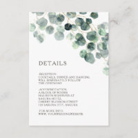 Einfache Aquarell-Blatt-Grün-Hochzeit