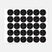 Einfache Aquarell-Blume 1 Etiketten (Blatt)