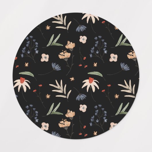 Einfache Aquarell-Blume 1 Etiketten (Design 1)