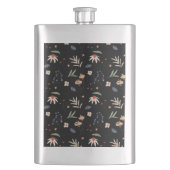 Einfache Aquarell-Blume 1 Flachmann (Vorderseite)