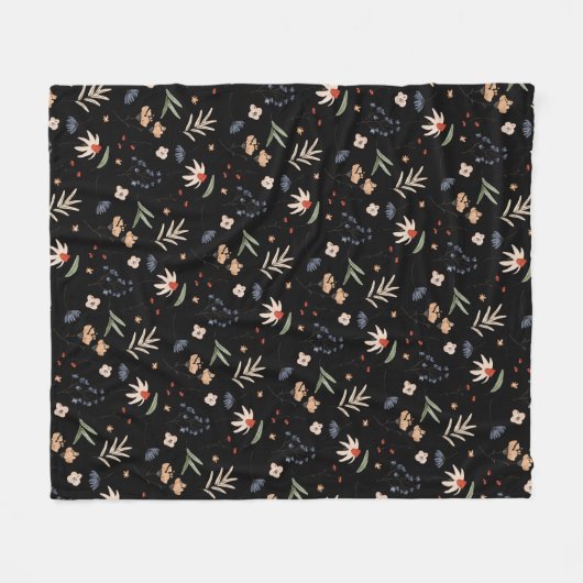 Einfache Aquarell-Blume 1 Fleecedecke (Vorderseite (Horizontal))