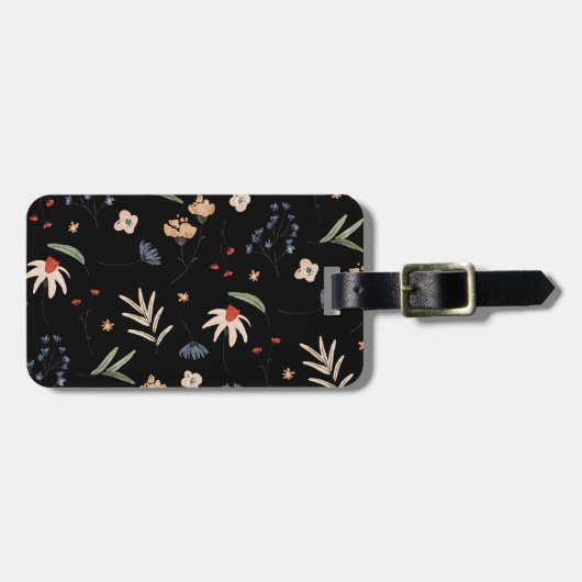 Einfache Aquarell-Blume 1 Gepäckanhänger (Vorderseite horizontal)