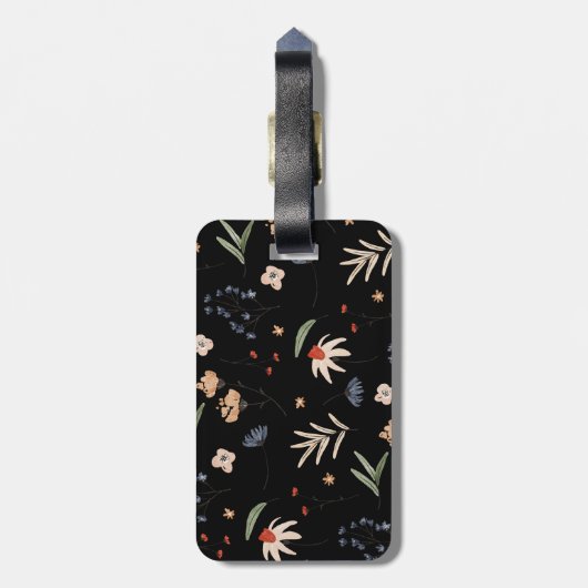 Einfache Aquarell-Blume 1 Gepäckanhänger (Rückseite vertikal)
