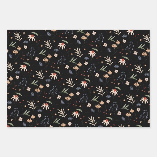 Einfache Aquarell-Blume 1 Geschenkpapier Set (Vorderseite)