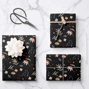 Einfache Aquarell-Blume 1 Geschenkpapier Set