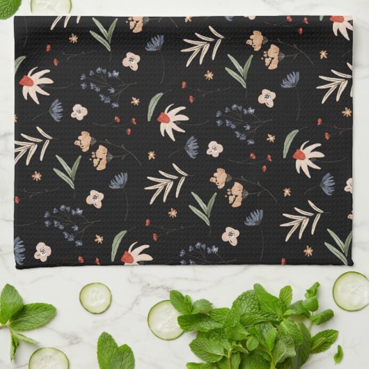 Einfache Aquarell-Blume 1 Geschirrtuch (Gefaltet)