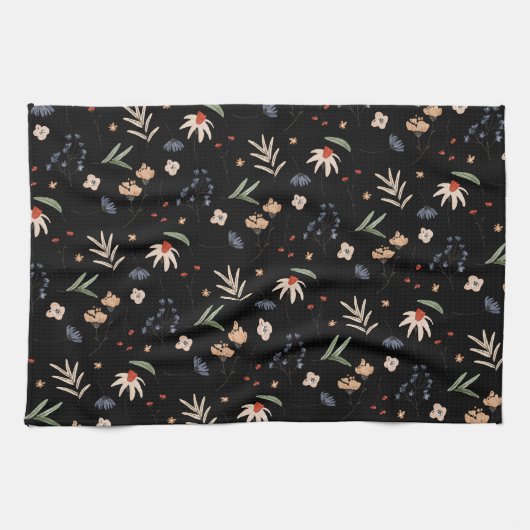 Einfache Aquarell-Blume 1 Geschirrtuch (Horizontal)