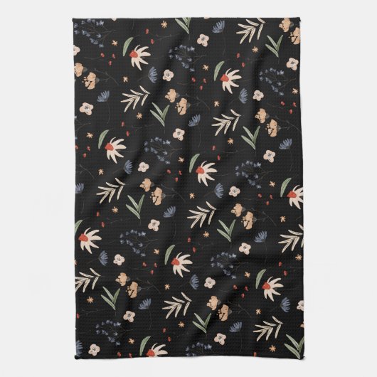 Einfache Aquarell-Blume 1 Geschirrtuch (Vertikal)