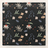 Einfache Aquarell-Blume 1 Glasuntersetzer (Vorderseite)