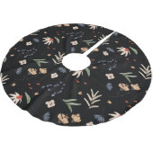 Einfache Aquarell-Blume 1 Polyester Weihnachtsbaumdecke (Schrägansicht)