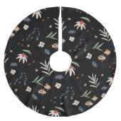 Einfache Aquarell-Blume 1 Polyester Weihnachtsbaumdecke (Vorderseite)