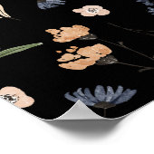 Einfache Aquarell-Blume 1 Poster (Ecke)