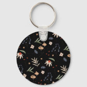 Einfache Aquarell-Blume 1 Schlüsselanhänger (Rückseite)