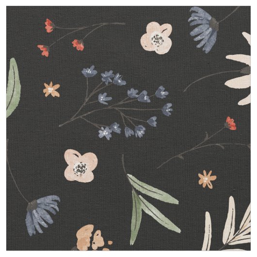 Einfache Aquarell-Blume 1 Stoff (Nahaufnahme)