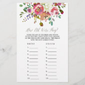 Einfache Aquarell Bouquet wie alt sie waren (Rückseite)