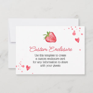 Einfache Aquarell-Erdbeeren Personalisierte Karte