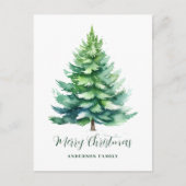 Einfache Aquarellbaum Weihnachten (Vorderseite)