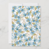 Einfache Aquarellblau Save the Date Einladung (Rückseite)