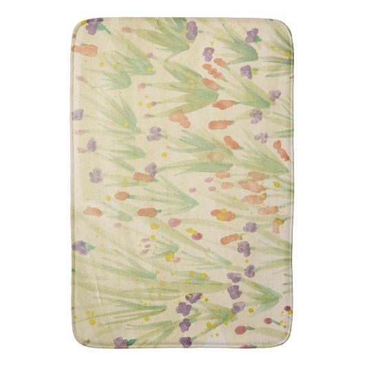 Einfache Aquarellblume Badematte (Vorderseite Vertikal)