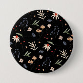 Einfache Aquarellblumen 1 Button (Vorderseite)