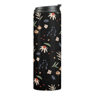 Einfache Aquarellblumen 1 Thermosbecher