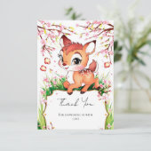 Einfache Aquarelldusche Dankeskarte (Stehend Vorderseite)