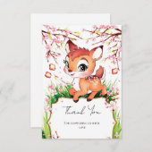 Einfache Aquarelldusche Dankeskarte (Vorne/Hinten)