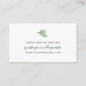 Einfache Aquarellenhochzeit RSVP online Begleitkarte (Vorderseite)